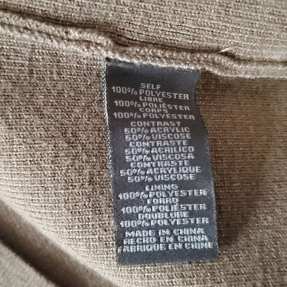 Vince Camuto Blouson Sweater Dress M Cable Knit Tan Brown Mini Sleeveless - Picture 4 of 6